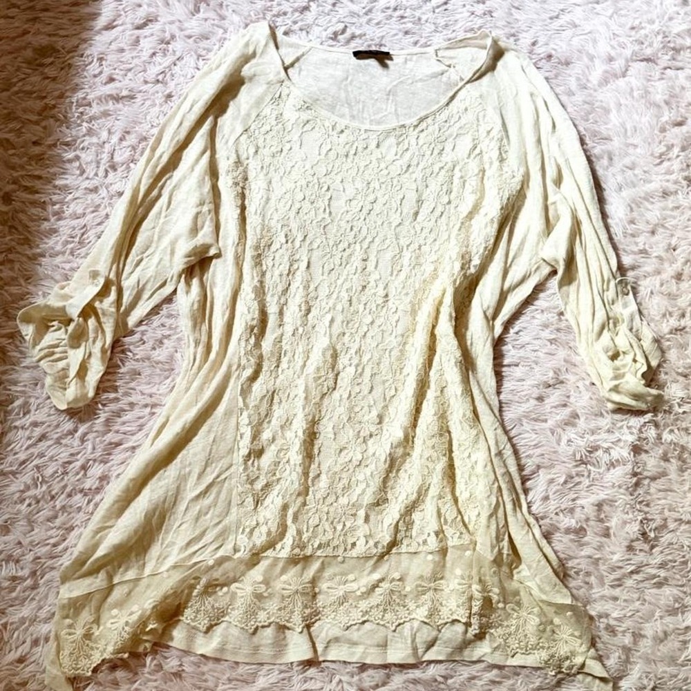 Asymmetrical Cottage Core Whimsy Angel Core Fairy Top Womens 2X Boho Ethereal‎